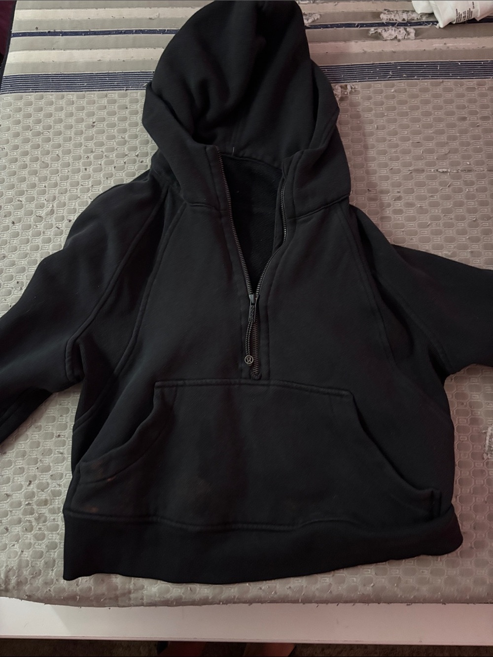 Black Half-Zip Hoodie Jacket